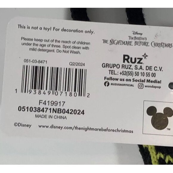 Disney Xmas Stocking The Nightmare Before Christmas Jack Skellington Knit 19’. - Picture 3 of 10